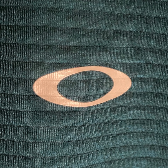 Oakley turquoise Full-Zip Jacket size XXL ribbed fabric 2 way zipper 2 pockets - Picture 2 of 6